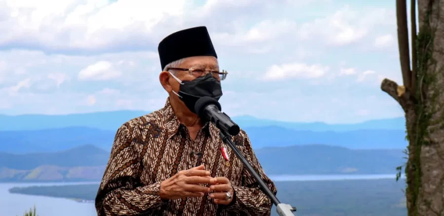 Wapres RI K.H. Ma’ruf Amin saat memberikan keterangan pers usai meninjau Tugu MacArthur di Jayapura, Papua, Sabtu (06/11/2021) | dok/photo: BPMI Setwapres
