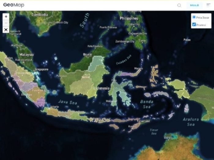 Tangkapan layar peta geologi Indonesia | dok/photo: geologi.esdm.go.id