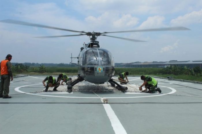Latihan helly deck party dan evakuasi medis udara | dok/photo: Dispen Koarmada II