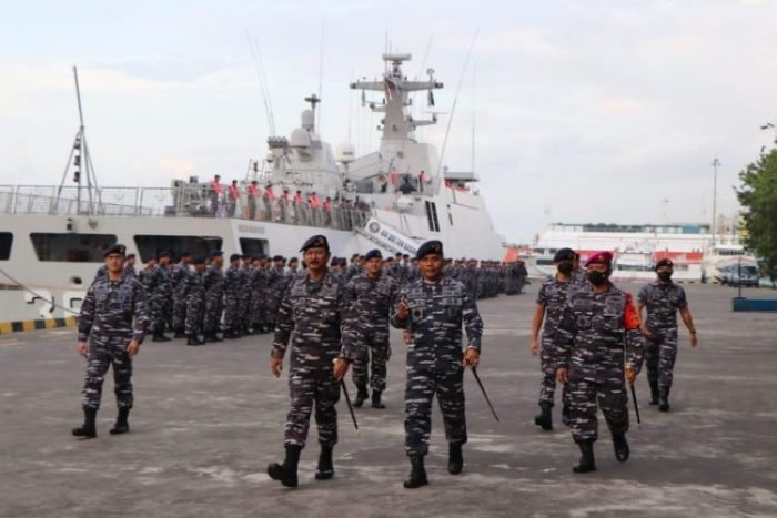 Apel pemberangkatan Satgas Pengamanan Laut GPDRR tahun 2022 | dok/photo: Dispen Koarmada II