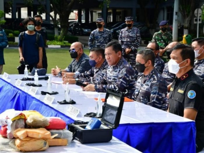 Konferensi pers berlangsung di Koarmada I | dok/photo: Dispenal
