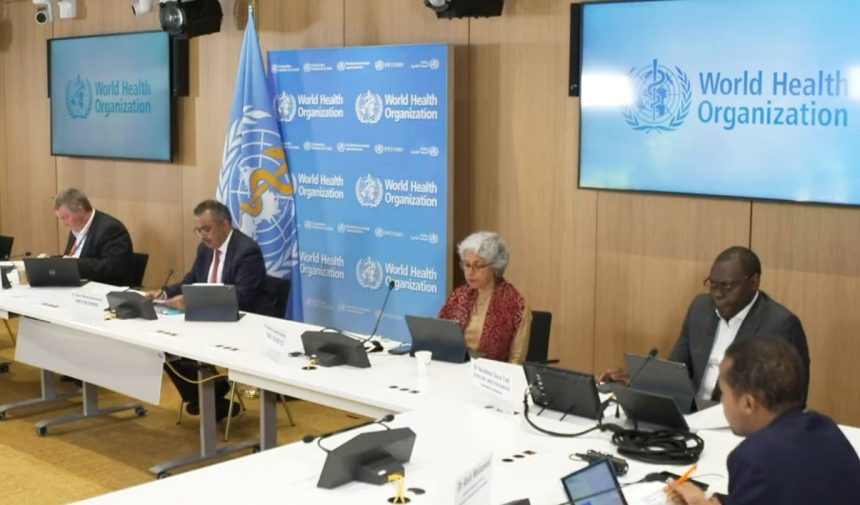 Konferensi pers Organisasi Kesehatan Dunia (WHO) di Jenewa, Swiss, Rabu (4/5/2022) | Screenshot: Bicara Indonesia
