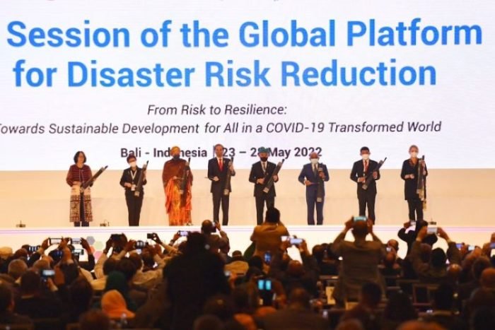 Empat dari kiri: Presiden Jokowi membuka Forum Global Pengurangan Risiko Bencana atau the 7th Global Platform for Disaster Risk Reduction (GPDRR) 2022 | dok/photo: Humas Setkab