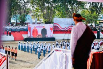 Presiden Jokowi memimpin upacara peringatan Harlah Pancasila tahun 2022 di Ende, NTT, Rabu (01/06/2022) | dok/photo: BPMI Setpres/Laily Rachev