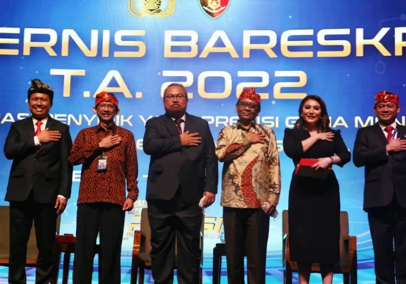 Menko Polhukam Mahfud MD saat Rakernis Bareskrim Polri, di Nusa Dua Bali, Selasa (7/6/2022) | dok/photo: Kemenko Polhukam