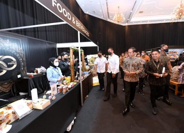 Presiden Joko Widodo saat menghadiri Perayaan 50 Tahun Hipmi di Jakarta | dok/photo: BPMI Setpres