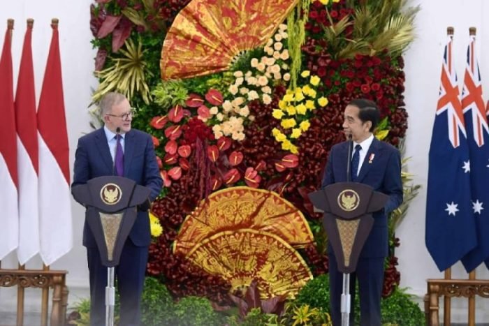 Presiden Joko Widodo saat menerima kunjungan PM Australia Anthony Albanese di Istana Kepresidenan Bogor, Jawa Barat, Senin (6/6/2022) | dok/photo: BPMI