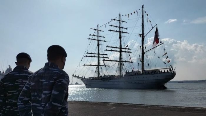 Pelepasan misi pelayaran Kartika Jala Krida (KJK) di Dermaga Madura, Koarmada II Surabaya, Selasa (19/7/2022) | dok/photo: T1/Bicara Indonesia