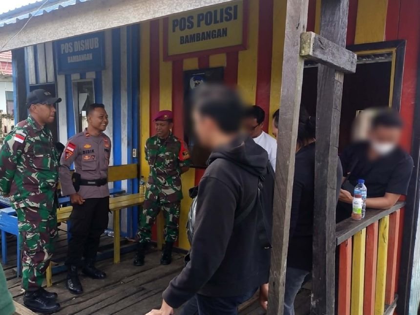 Operasi razia gabungan TNI-POLRI di dermaga tradisional Bambangan, Sebatik Barat, Kalimantan Utara, Jumat (01/07/2022) | dok/photo: Dispen Kormar