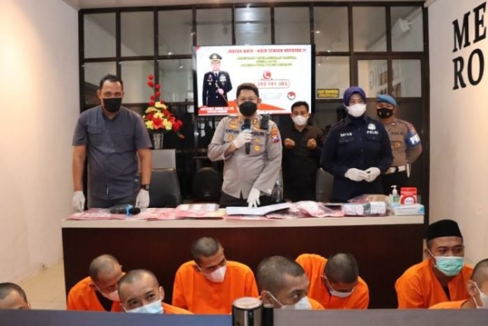 Konferensi pers ungkap kasus peredaran narkoba | dok/photo: Humas Polres Ponorogo