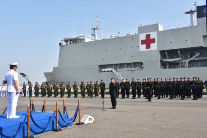 Upacara HUT ke-63 Satuan Kapal Selam yang digelar di depan Gedung Candrasa Koarmada II, Selasa (13/9/2022) | dok/photo: Dispen Koarmada II
