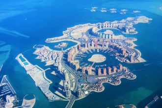Ilustrasi: Artificial Islands Qatar | source: pixabay