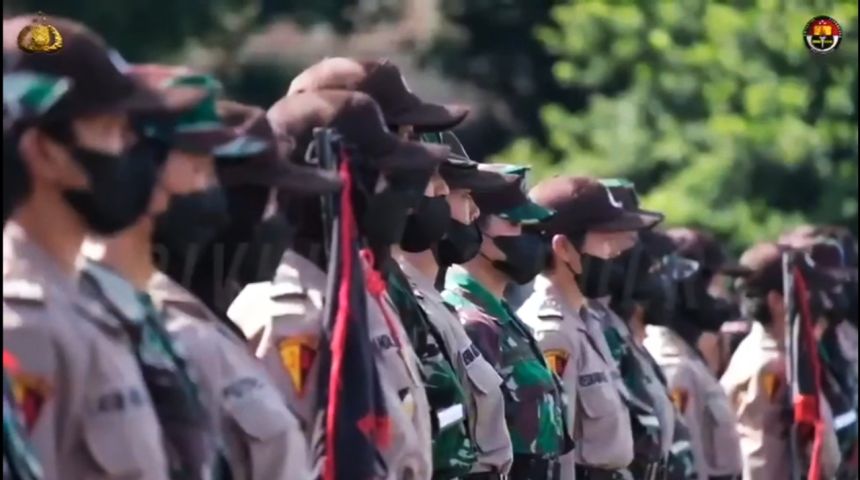 Peserta Diklat Integrasi TNI-Polri | Tangkapan layar: Div Humas Polri/Youtube