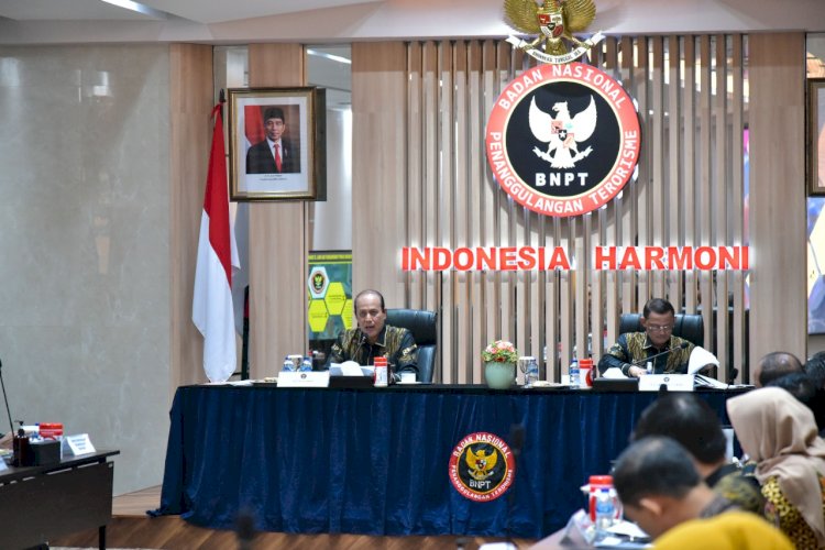 Rapat Pimpinan perdana BNPT RI Tahun 2023 di Kantor BNPT Sentul, Kabupaten Bogor, Kamis (5/1/2023) | dok/photo: BNPT RI