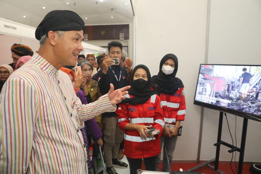 Gubernur Jateng Ganjar Pranowo saat menghadiri Cilacap JED Fair 2023 di SMKN 1 Cilacap, Kamis (2/2/2023) | dok/photo: Istimewa