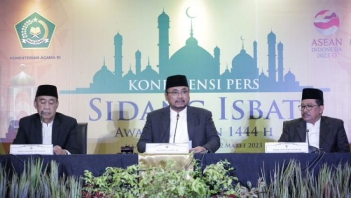 Konferensi Pers Sidang Isbat Awal Ramadan 1444 H / 2023 M di Jakarta | dok/foto: Humas Kemenag RI