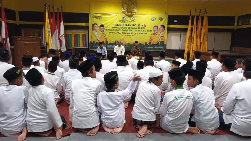 Jamiyah Ishari Rungkut menghiasi peringatan Nuzulul Quran di Kantor DPD Partai Golkar Surabaya | dok/foto: Ist