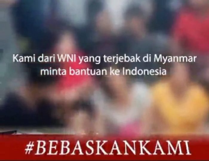 Tangkapan layar video WNI yang diduga tengah disekap di Myanmar | source: instagram @bebaskankami