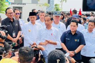 Presiden Joko Widodo usai meresmikan hunian milenial di Kota Depok, Jawa Barat, Kamis, 13 April 2023 | dok/foto: BPMI Setpres