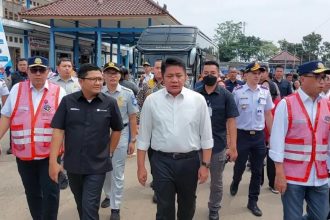 Tinjau pengamanan arus balik Lebaran di Terminal Bus Tanjung Api-Api Palembang, Sumatera Selatan, Sabtu (29/04/2023) | dok/foto: Humas Jasa Raharja