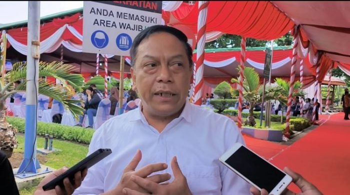 Wakil Ketua Komisi B DPRD Surabaya, Anas Karno saat acara Ground Breaking perbaikan pipa jaringan PDAM tahun 2023, Rabu (24/05/2023) | dok/foto: Istimewa