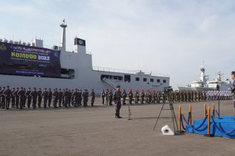 Apel Gelar Pasukan MNEK 2023 di Dermaga Madura, Ujung Surabaya, Koarmada II, Jumat (26/5/2023) | dok/foto: Dispen Koarmada II