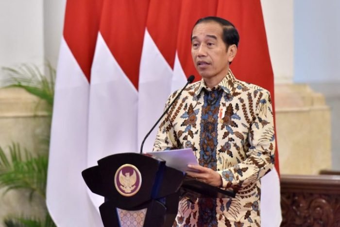 Presiden Jokowi memberikan sambutan pada Penyerahan Laporan Hasil Pemeriksaan atas LKPP dan IHPS II Tahun 2022, di Istana Negara, Jakarta, Senin (26/06/2023) | dok/foto: Humas Setkab
