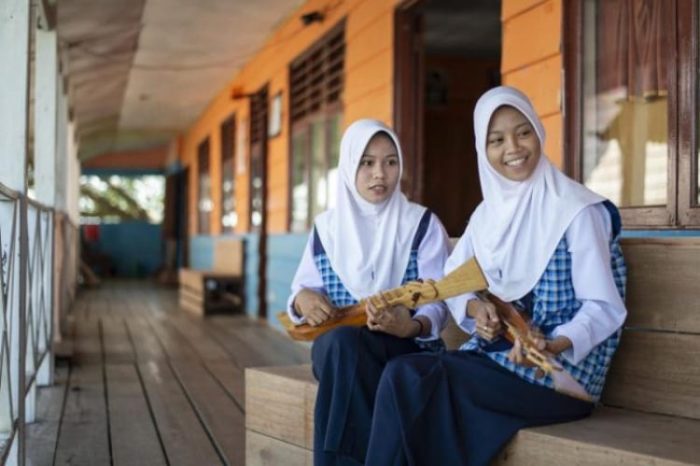 Ilustrasi pelajar muslim di Indonesia | kredit: UNICEF Indonesia