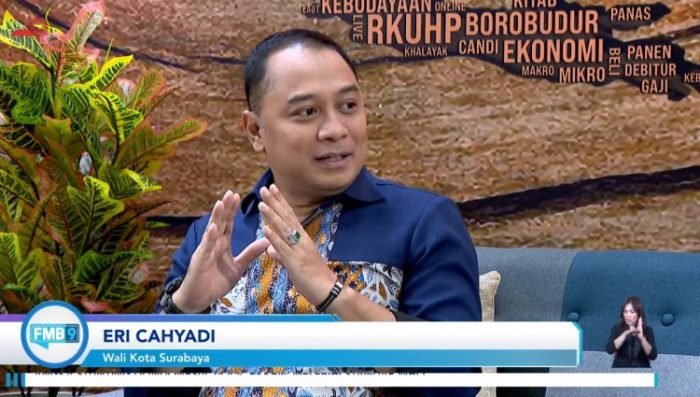 Wali Kota Surabaya Eri Cahyadi dalam acara Forum Merdeka Barat 9 (FMB9) di Jakarta, Senin (26/6/2023) | dok/foto: istimewa
