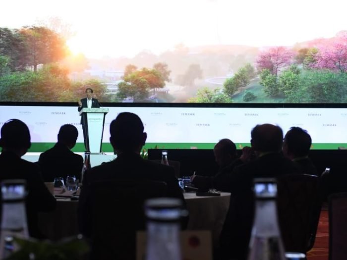 Presiden RI Joko Widodo saat menyampaikan pidato pada Ecosperity Week 2023 di Singapura, Rabu, 7 Juni 2023 | dok/foto: BPMI Setpres