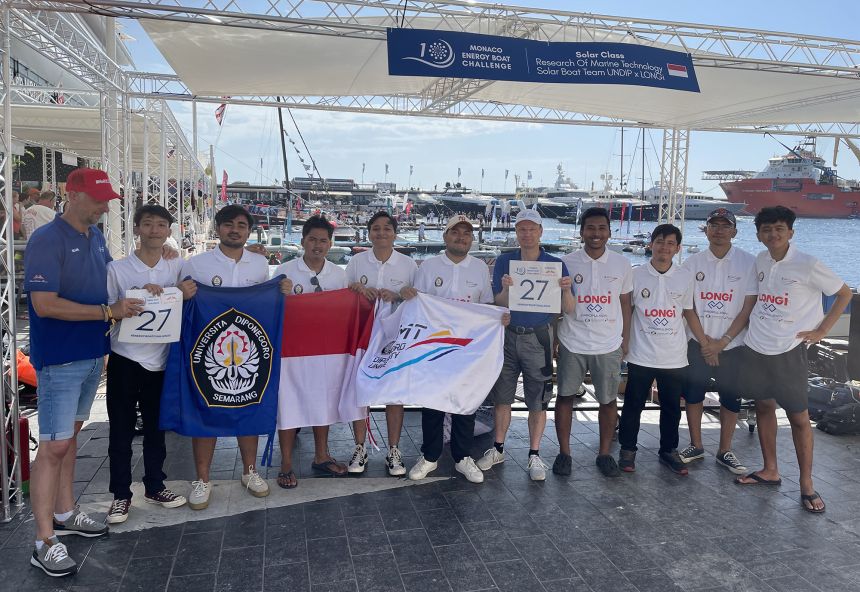 Research Marine Technology (RMT) Universitas Diponegoro (Undip) Solar Boat Team | Kredit Foto: Humas Undip