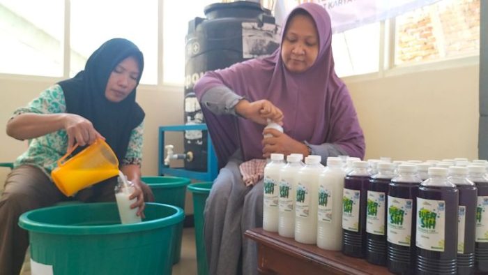 Sejumlah produk deterjen di RPK Rumah Sabun Tandes Sejahtera, Surabaya, Selasa (18/7/2023) | Kredit Foto: T1/Bicaraindonesia.id