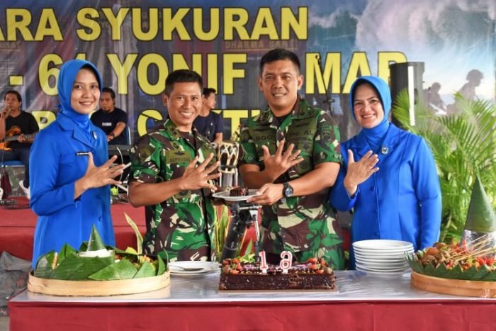 Tasyakuran memperingati HUT ke-61 Batalyon Infanteri (Yonif) 5 Marinir | Kredit Foto: Dispen Kormar