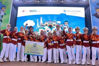 Pendidikan keselamatan berlalu lintas bagi kalangan anak-anak, di Medan, Minggu, 30 Juli 2023 | Kredit Foto: Jasa Raharja