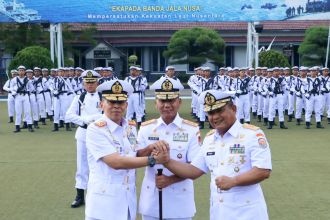 Upacara sertijab Pangkoarmada II di Lapangan Arufu, Mako Koarmada RI, Jakarta, Rabu, 9 Agustus 2023 | Kredit Foto: Dispen Koarmada II