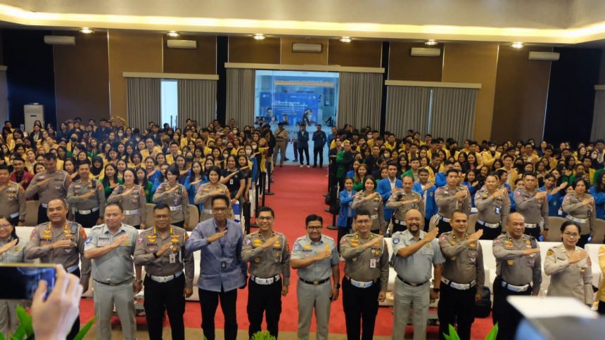 Program Kampus Pelopor Keselamatan Berlalu Lintas yang digelar di Undiknas Denpasar, Bali, Rabu, 9 Agustus 2023 | Kredit Foto: Humas Jasa Raharja