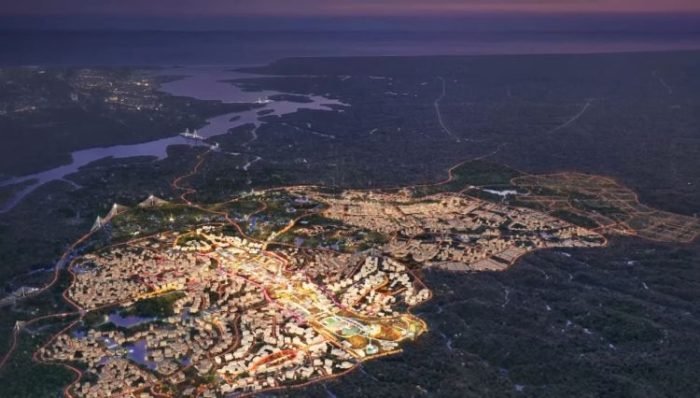 Animasi kawasan inti pusat pemerintahan Ibu Kota Negara (IKN) Nusantara | Source: YT/KemenPUPR