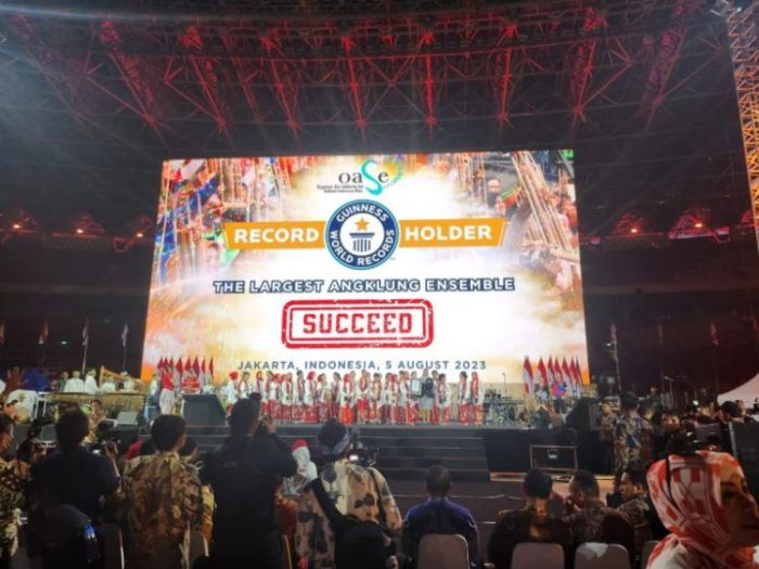 Pemecahan Rekor Dunia Pergelaran Angklung, di Stadion Utama GBK, Jakarta, Sabtu, 5 Agustus 2023 | Source: setkab.go.id