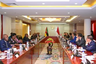 Presiden Joko Widodo melaksanakan pertemuan bilateral dengan Presiden Republik Mozambik Filipe Nyusi di Kantor Presiden Republik Mozambik, Maputo, Republik Mozambik, Rabu, 23 Agustus 2023 | Kredit Foto: BPMI Setpres