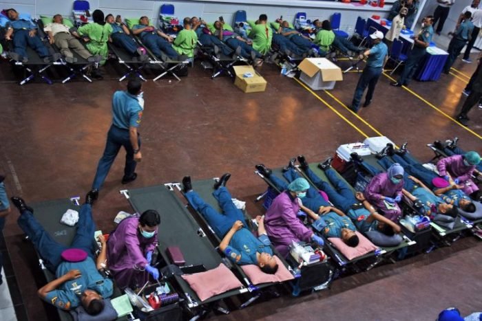 Pelaksanaan donor darah prajurit Brigif 2 Marinir
