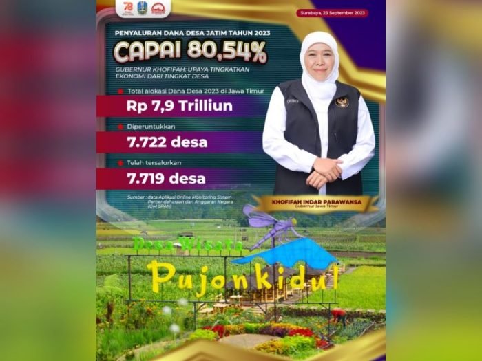 Infografis penyaluran dana desa di Jawa Timur | Source: Pemprov Jatim