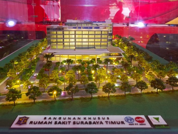 Maket atau miniatur RSUD Surabaya Timur | Kredit Foto: A1/Bicaraindonesia.id