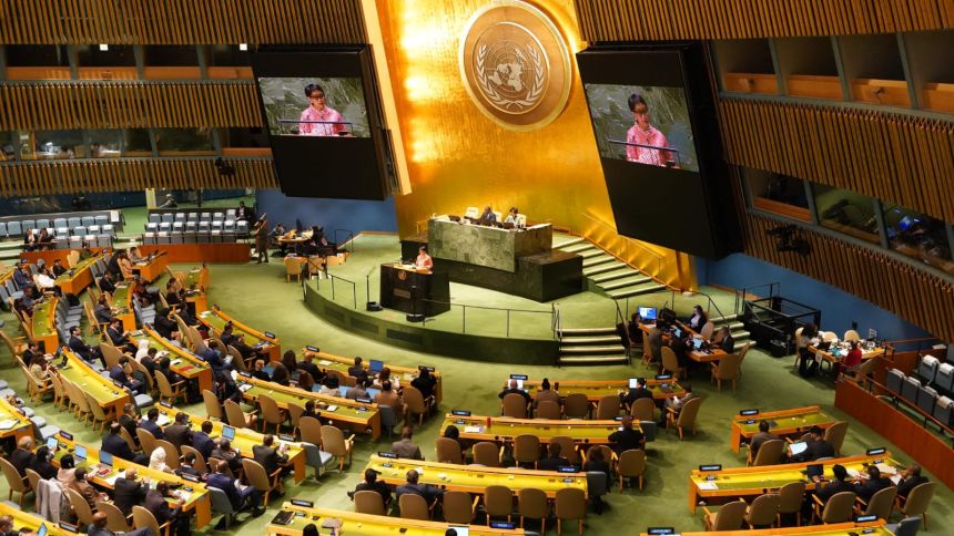 Pertemuan darurat Sidang Majelis Umum (SMU) PBB digelar di New York, Amerika Serikat, Kamis (26/10/2023) | dok/foto: Kemlu RI