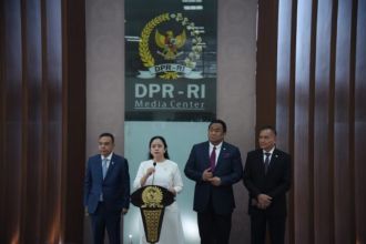 Ketua DPR RI Puan Maharani dalam Konferensi Pers di Gedung Nusantara III, Senayan, Jakarta, Selasa, (31/10/2023) | Source: DPR RI