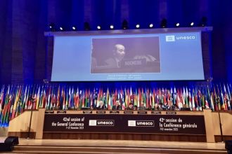 Konferensi Umum ke-42 UNESCO di Markas Besar UNESCO di Paris, Prancis, Senin (20/11/2023) | Source: Kementerian Luar Negeri