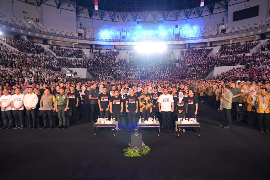Puncak Peringatan Hari Guru Nasional (HGN) Tahun 2023 di Indonesia Arena, Jakarta, Sabtu (25/12/2023) | dok/foto: Kemendikbudristek