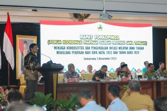 Rapat Forkopimda Jateng di Gradhika Bhakti Praja, Kota Semarang pada Selasa, (5/12/2023) | dok/foto: Kominfo/Jateng