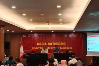 Media gathering tentang pembentukan KPPS dalam Pemilu 2024 di Kota Surabaya, Senin (11/12/2023) | dok/foto: Dwd