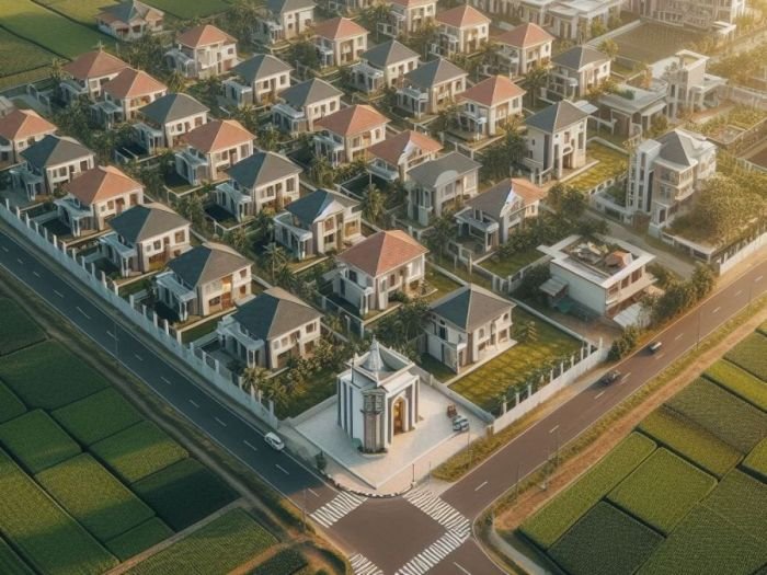 Ilustrasi kompleks perumahan | Source: Ai/BI
