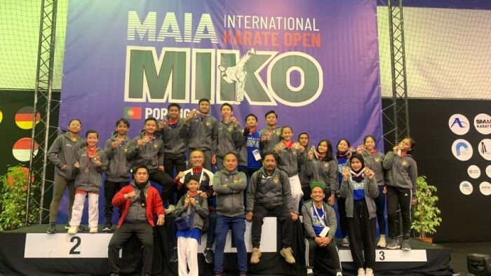 Tim Karate Indonesia di Maia International Karate Open (MIKO) 2023, Portugal | dok/foto: Kemendikbud
